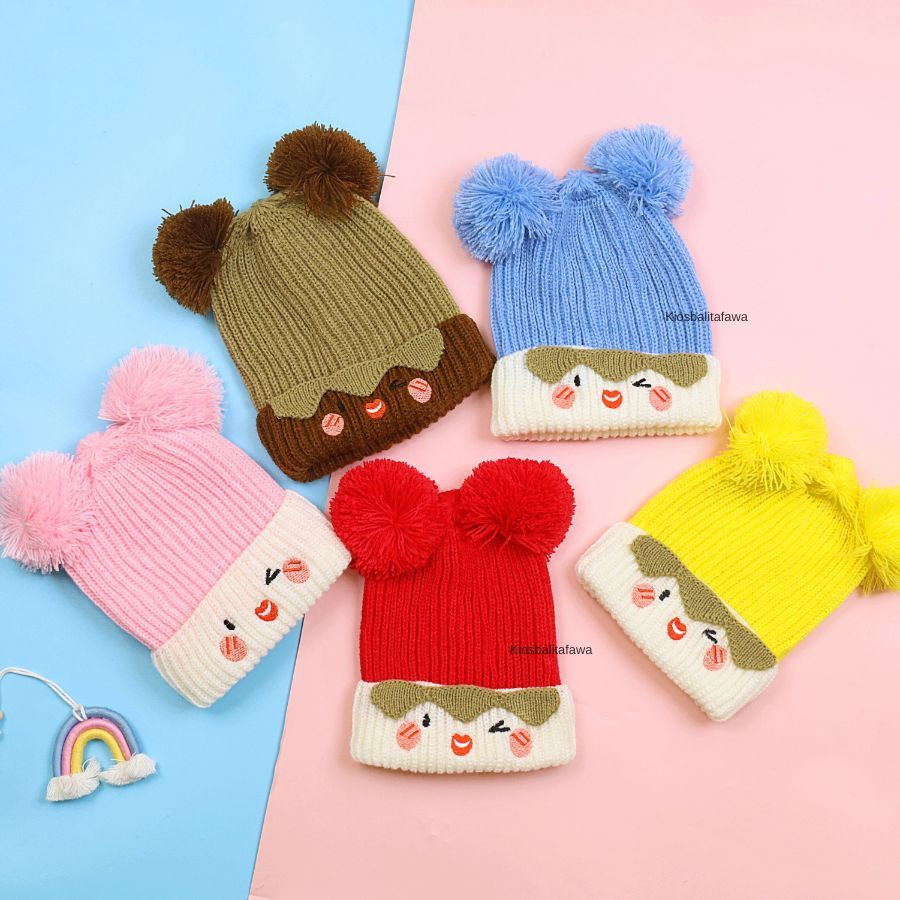 Kupluk Ice Bayi 5 Tahun / Import Topi Baby Rajut Premium Balita Anak Laki Laki Perempuan 1 tahun 06