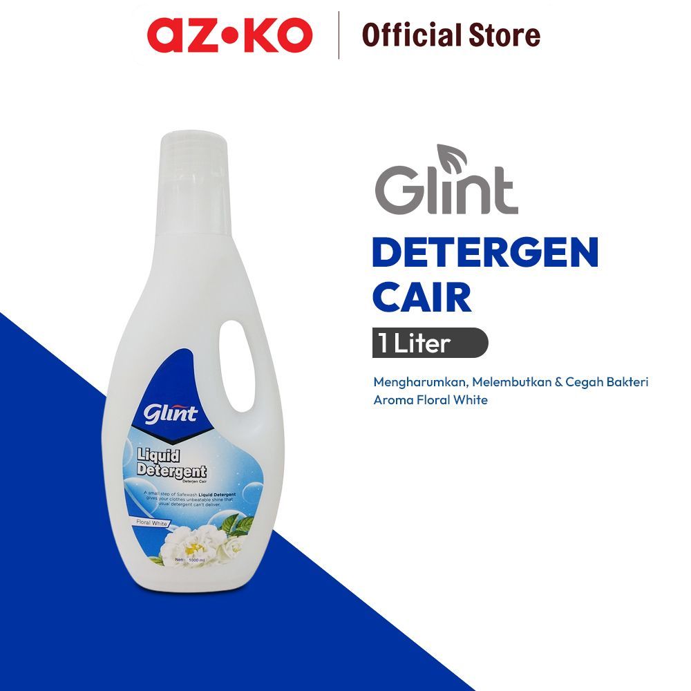 AZKO Glint 1 ltr Floral Deterjen Cair Stain Cloth Remover Sabun Cair Pakaian Pembersih Noda Baju Fab