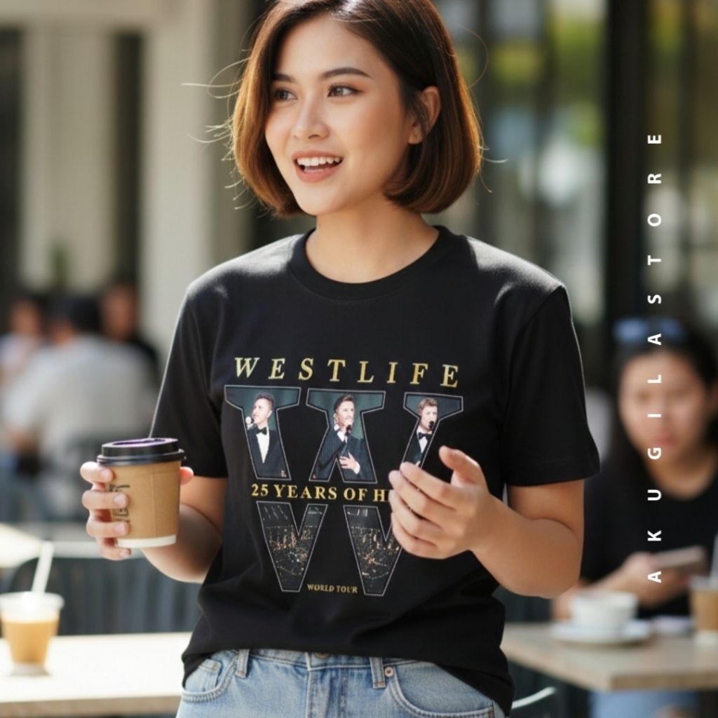 Kaos Musik Westlife 25 Years Of Hits - Konser Westlife 2026 - Akugilastore