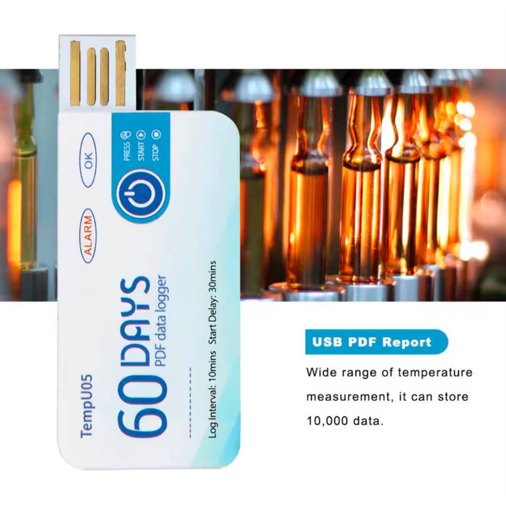 Temperature Recorder TempU05 Single Use Temperature Data Logger Disposable USB Temperature Recorder 