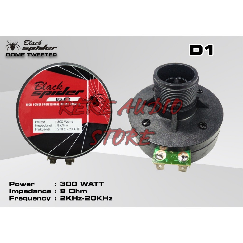 Tweeter BLACKSPIDER D1 ORIGINAL / Twiter Black Spider Terbaik
