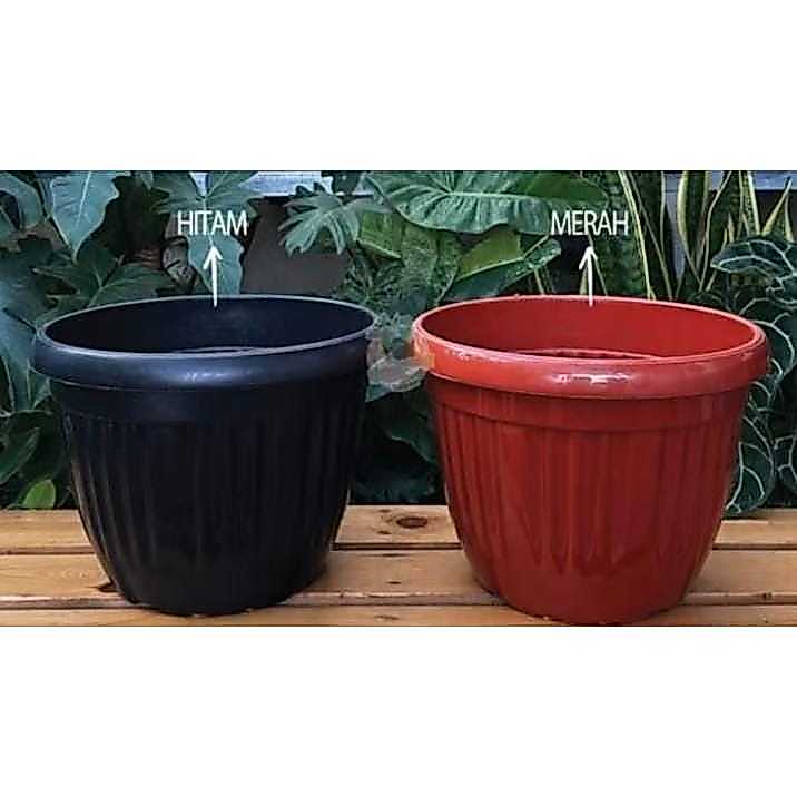 Pot tanaman Hias Grace 35  Kuping warna  Bata /pot Bunga Cantik Grace 35 warna bata