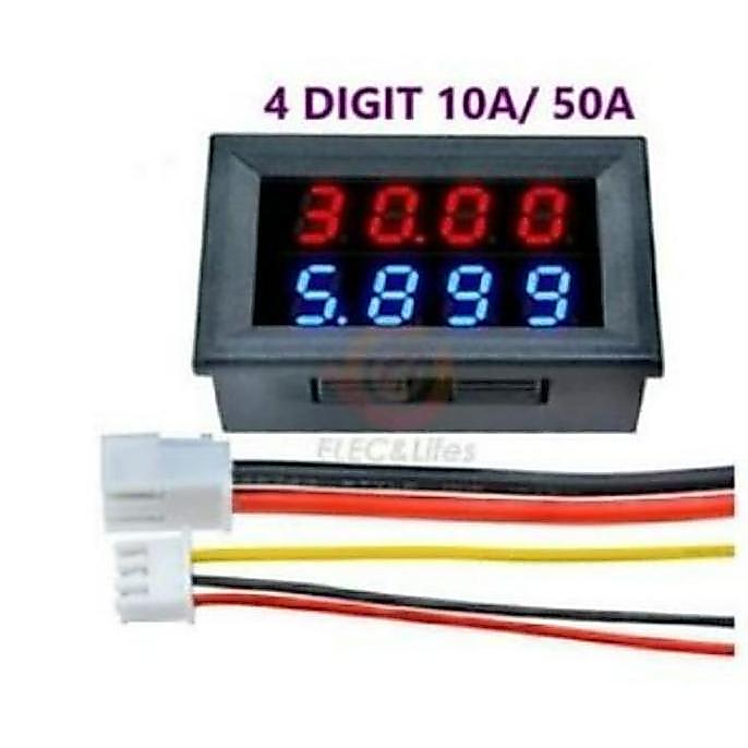 DIGITAL VOLT AMPERE METER 10A 50A 100A 200A 300A 4DIGIT DC 0-100V ITE99