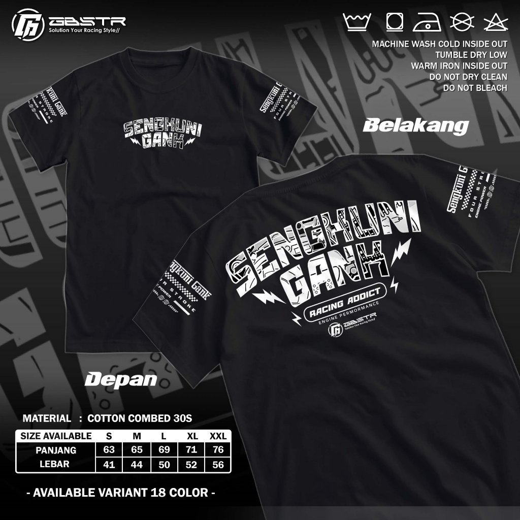 GBSTR Kaos Racing Sengkuni Gank - Baju Distro Motor Yamaha Mx King 4 Stroke Mx-King I B117 CF1