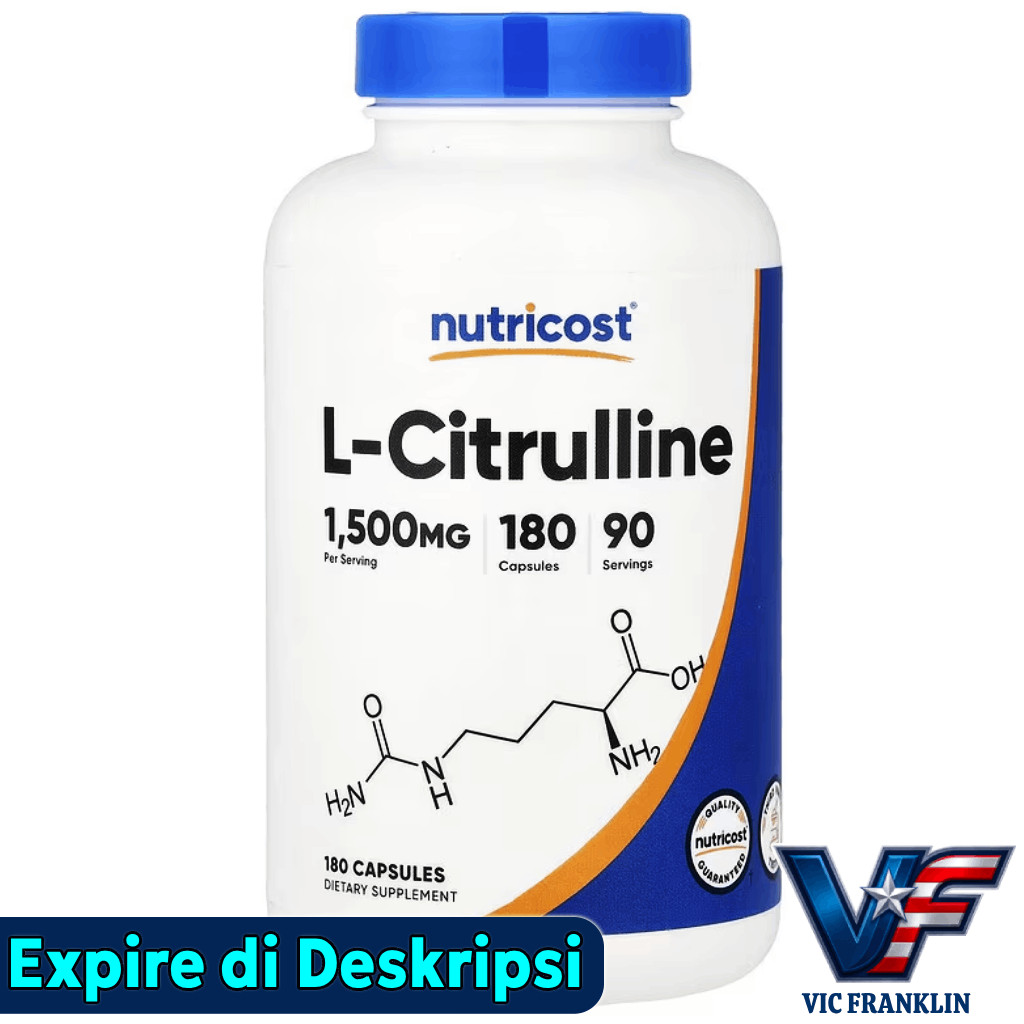 Nutricost L-Citrulline Citrulline 1500mg 180 Capsules
