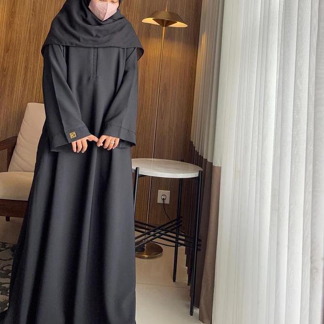 Abaya Basic Polos / Abaya Raya Polos Muslim Wolfis Gamis Hitam LTS