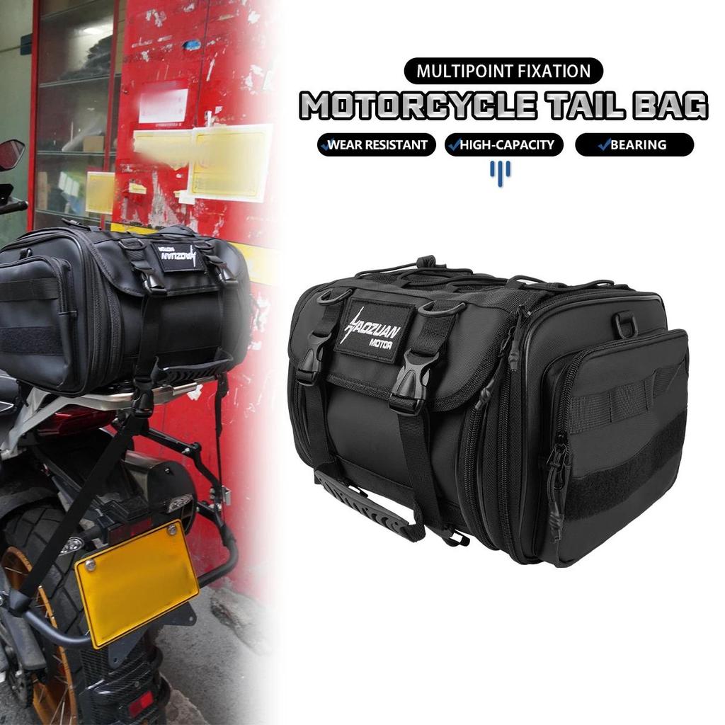 Motorcycle Rear Seat Bag Waterproof Motocross Luggage Pack Multi-Function Tail Bag Ring Tail Bag