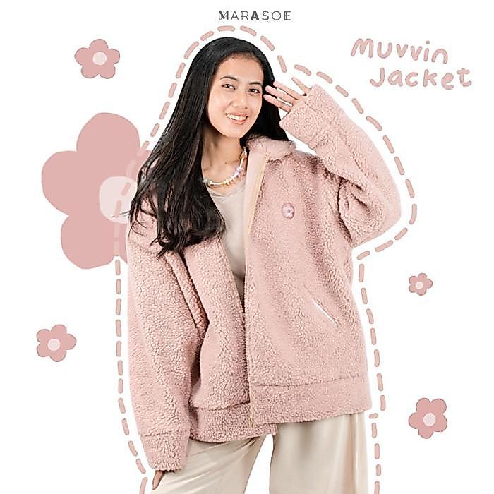 [Marasoe Live] Muvvin Jacket - Jaket Bulu Domba Jaket Sherpa Bulu Jaket Bromo Jaket Bulu Tebal Jaket