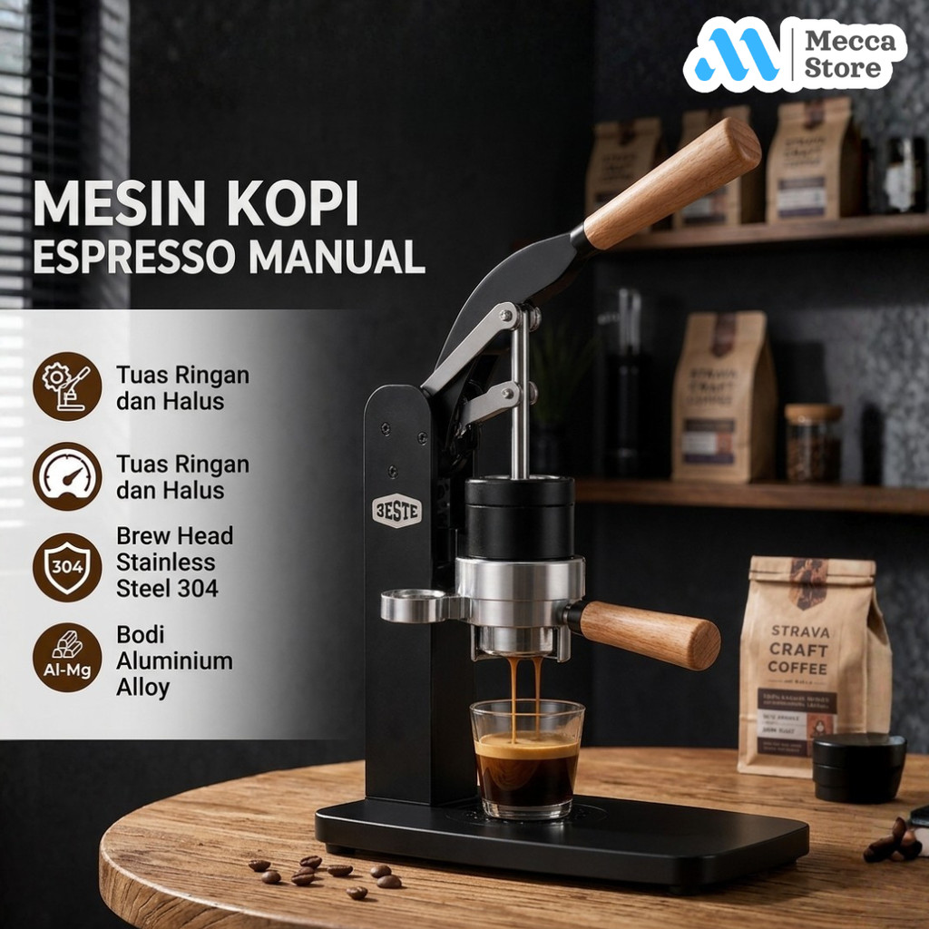 Mesin Kopi Espresso Manual Hand Press Planetary Gear Reduction