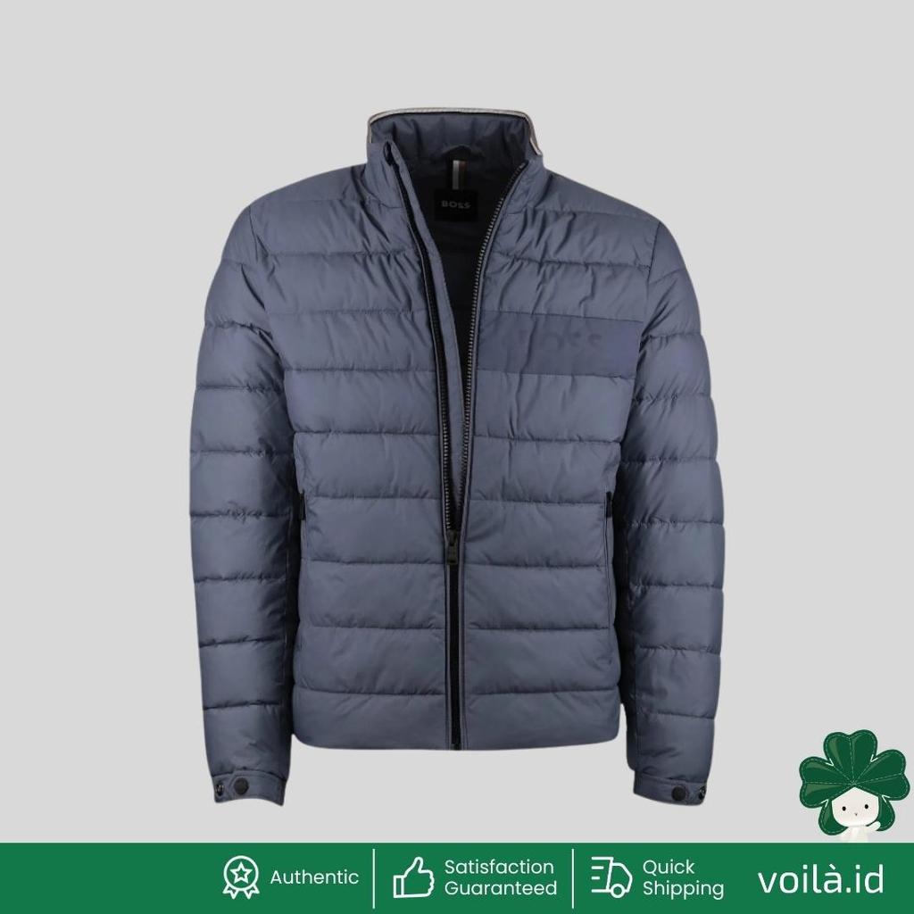 H-Cenitos Water-Repellent Jacket with Logo Detail Dark Blue