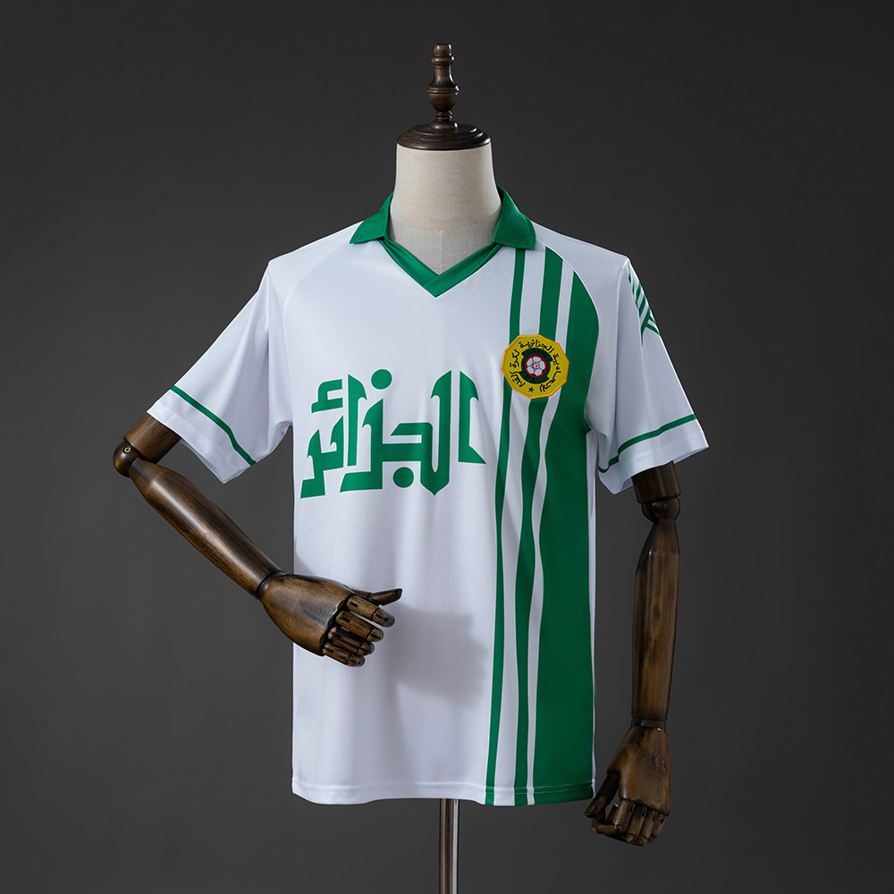 Jersey Algeria 1986 Home Retro A41 T shirt pria