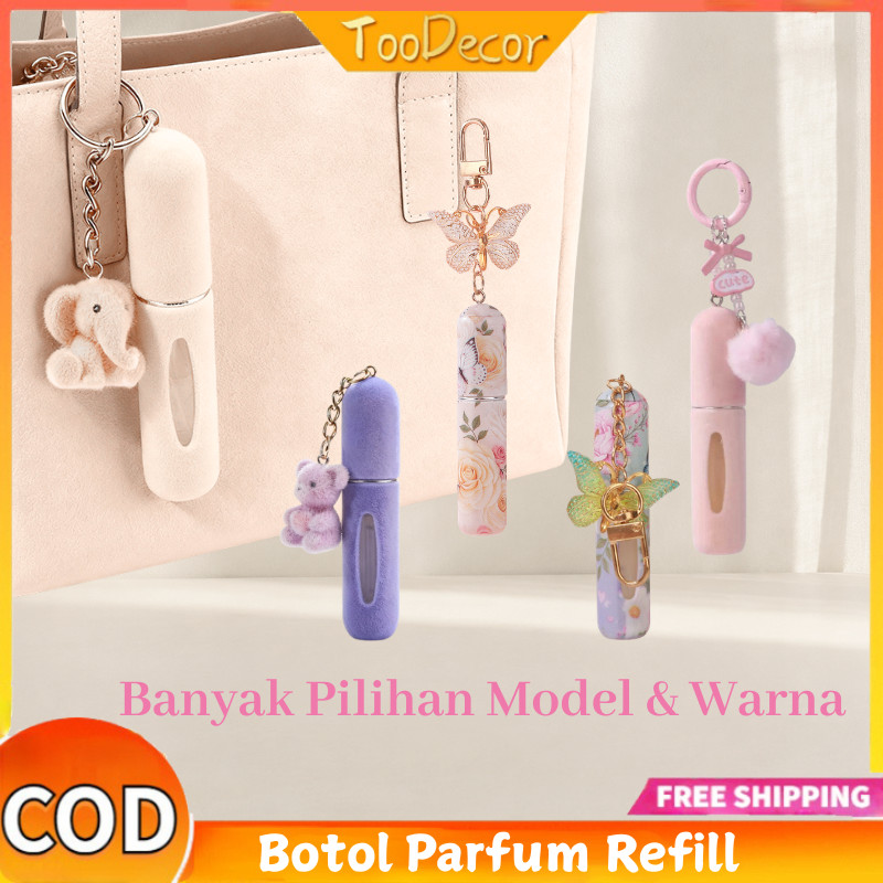 Botol Parfum Refill Mini Travel Atomizer Gantung Tas Portable Isi Ulang Parfum Spray Wanita Lucu Aes