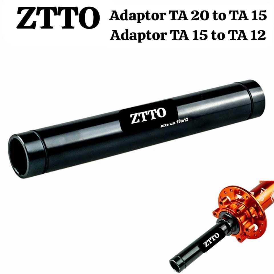 Foto Ztto Adaptor Converter AS Thru Axle Hub TA 20 15 to TA 15 12 Adapter TA 20mm 15mm to 12mm Alloy 100MM 100 MM Wheelset Sepeda