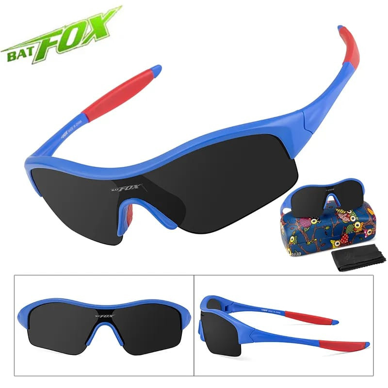 Foto BATFOX Glasses Kacamata Sepeda Anak Kids riding glasses hitam lensa UV400