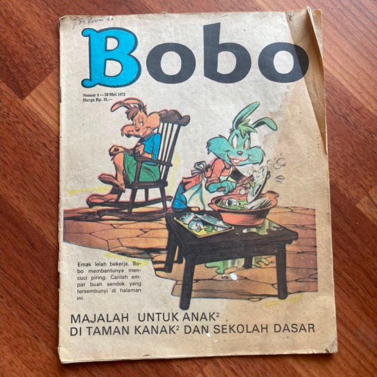 Majalah Bobo nomor 4 - tgl 26 Mei 1973