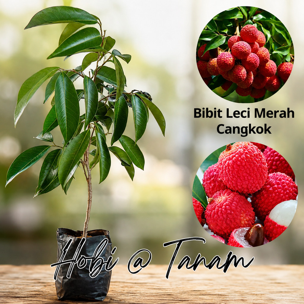 BIBIT LECI MERAH HASIL CANGKOK BISA BERBUAH CEPAT BERBUAH tanaman Leci merah Pohon leci merah