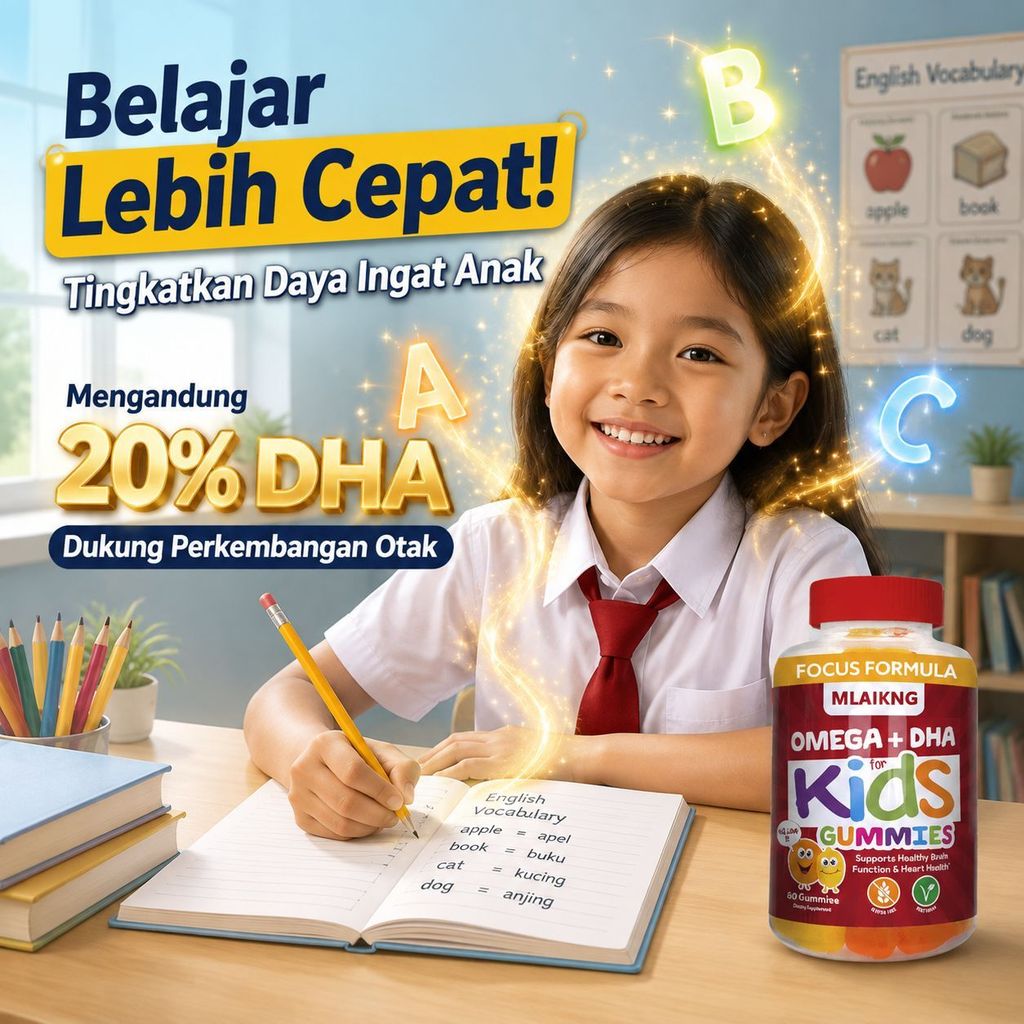 Kirim dalam 24 jam/Vitamin DHA Anak/Gummy Vitamin Anak/Soft Candy Vitamin DHA/Suplemen DHA Anak/Vita