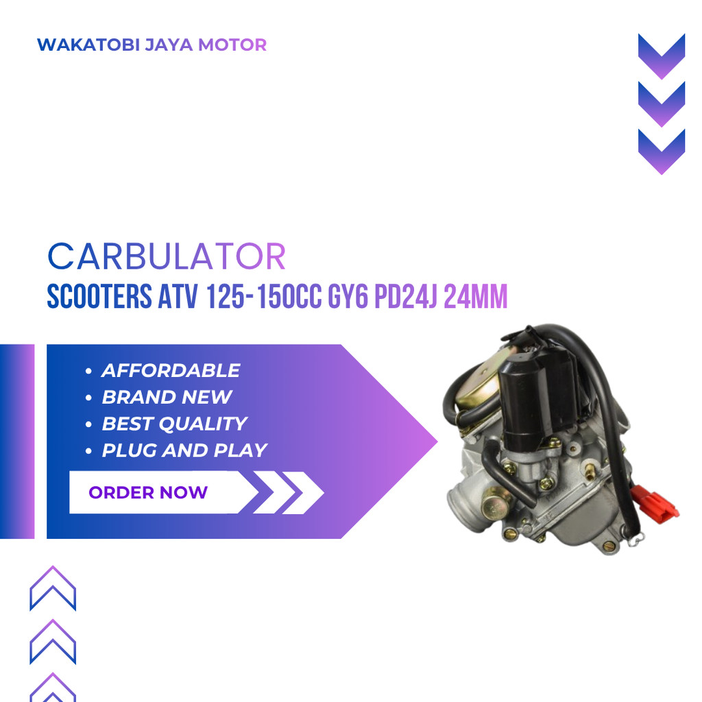 Karburator Carburetor Untuk Scooters  ATV 125-150cc  GY6 PD24J 24mm