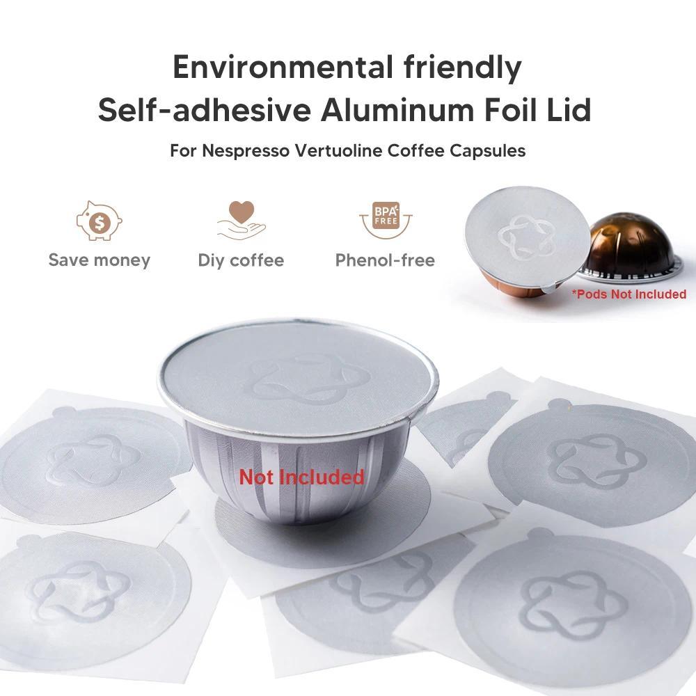 Aluminum Foils Lids For Nespresso Vertuo Next Vertuoline Original Capsule Pods sposable Seals Sticke