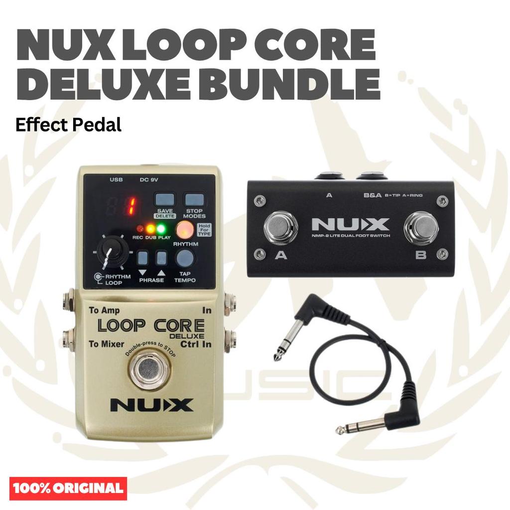 NUX Loop Core Deluxe Bundle Effect Pedal - Pedal Efek Gitar Bass Paket Set