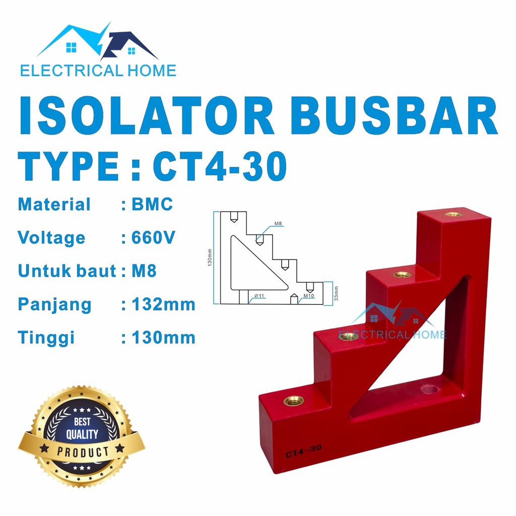 STEP ISOLATOR BUSBAR SUPPORT / ISOLATOR BUSBAR TANGGA MERAH CT4-30