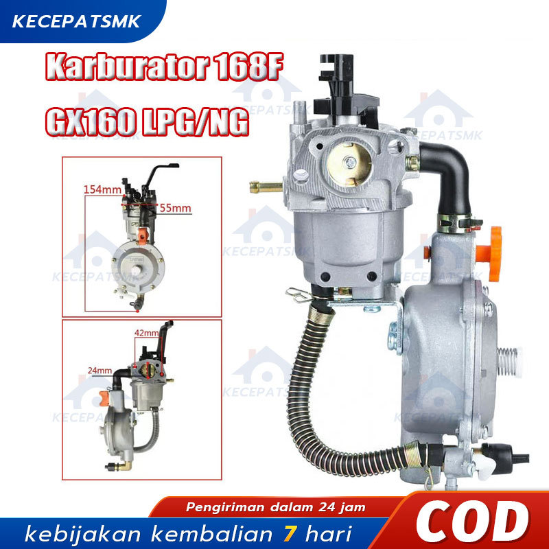 Karburator Lpg 168 2500 Car Converter Lpg 2,5 KW Carburetor GX160 GX200 Untuk Bahan Bakar lpg Pompa 