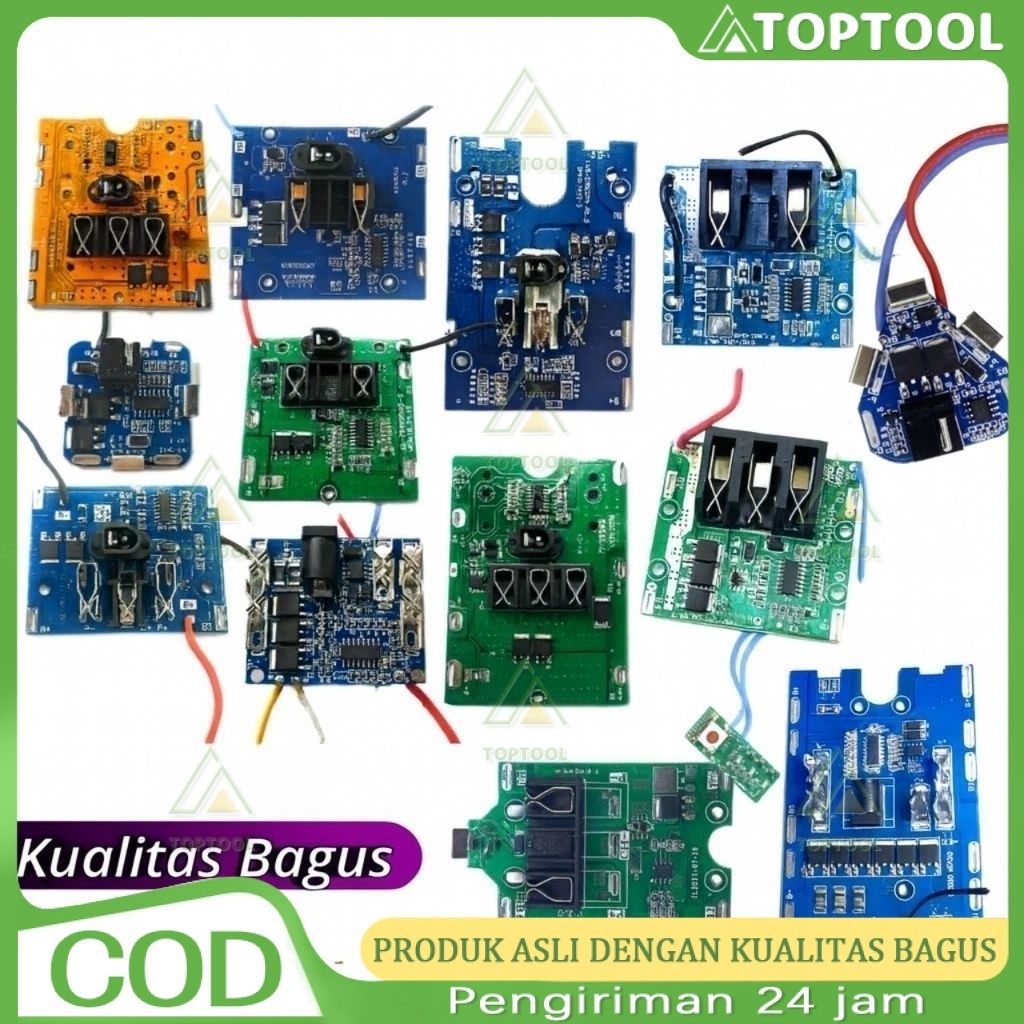 Modul Bms 4s 5s 10s 15s baterai bor impact gerinda 18v 20v 21v 36v 48v 12v 88v 98 188 volt cordless 