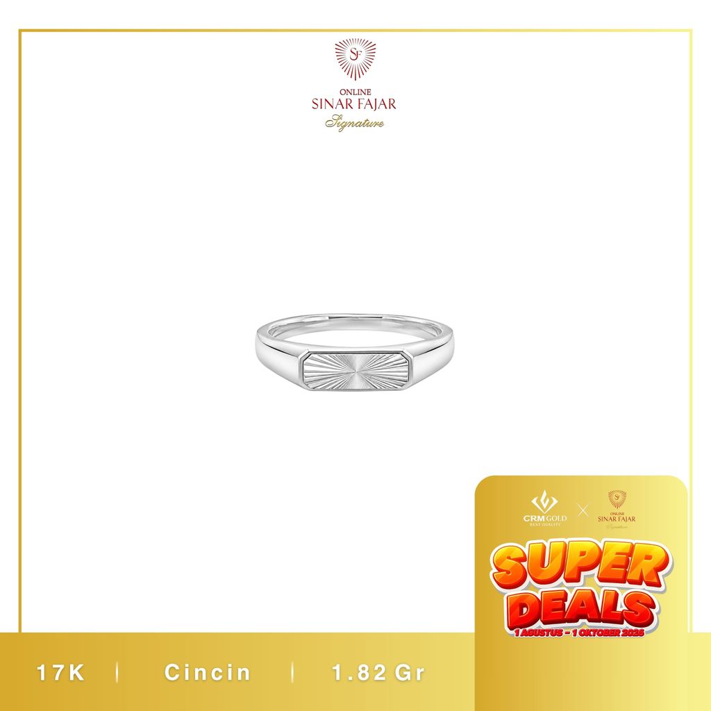 Cincin Emas Signet Ring 17K CRM Terkini - Sinar Fajar