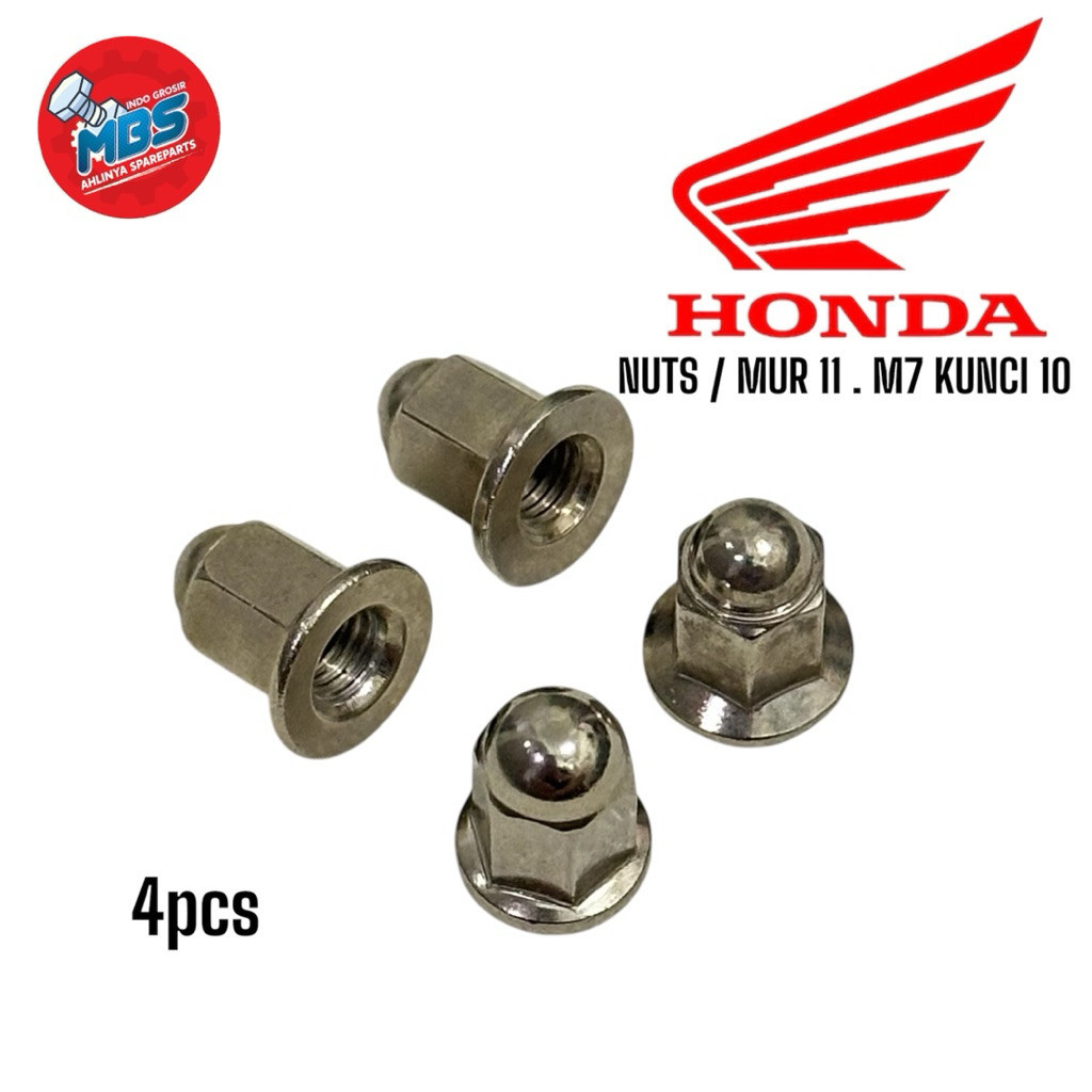 NUTS / MUR TOPI 11 M7 KUNCI 10 MUR BAUT KNALPOT HEAD HONDA GENIO BEAT PCX SUPRA GRAND DSB COCOK UNTU