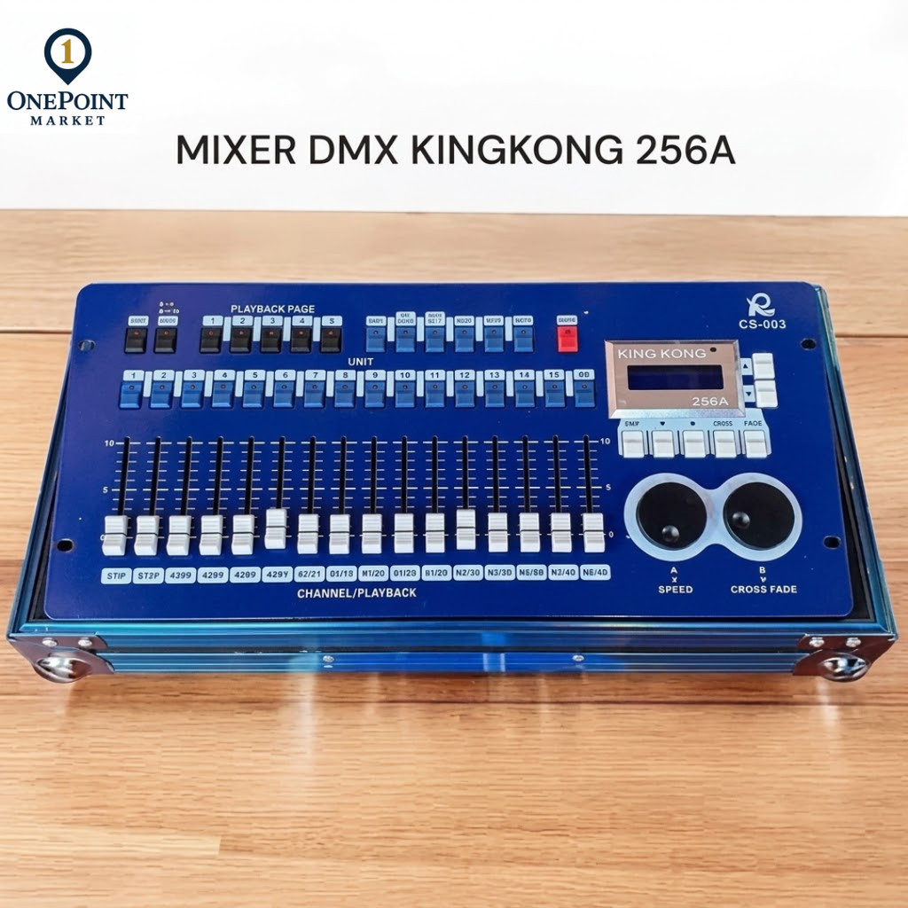 Mixer DMX Controller Kingkong 256A - Mixer Lighting Panggung Original + Hardcase