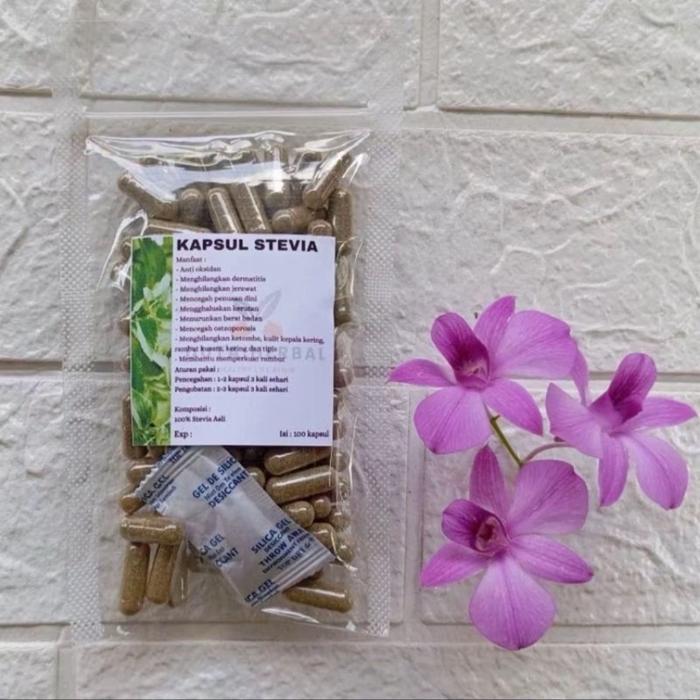 Kapsul Stevia Asli Herbal Isi 100 kapsul