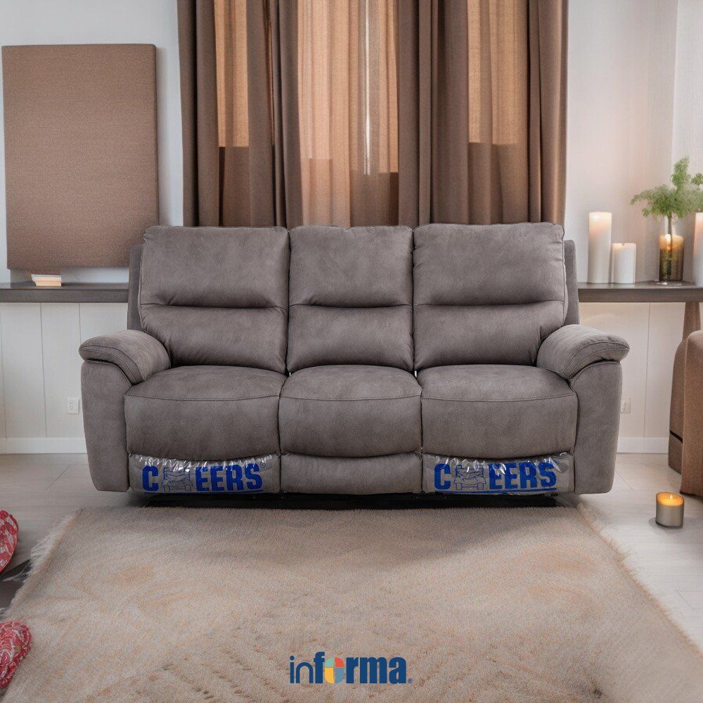 Informa Cheers Moreno Sofa Recliner Fabric Kursi Santai Sofa Ruang Tamu Reclining Sofa Kursi Malas