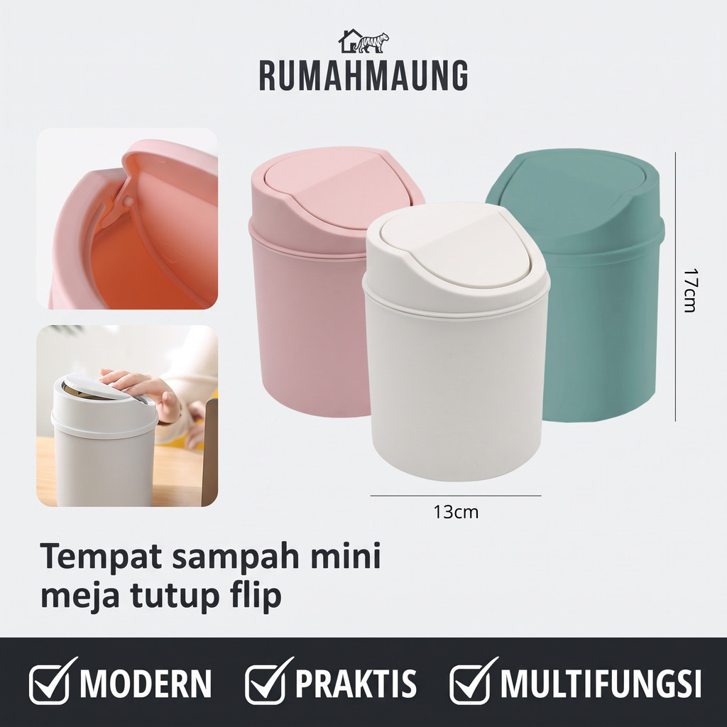 Tempat Sampah Mini kamar tidur lucu Tempat Sampah Kecil Meja Tempat Sampah Kecil Aesthetic