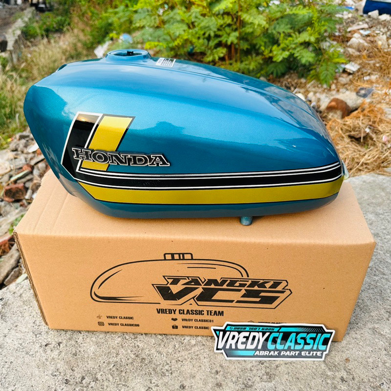 tengki cb100 warna US BIRU ARMI AMERIKA tua tengki cb prees galvanis tebal super