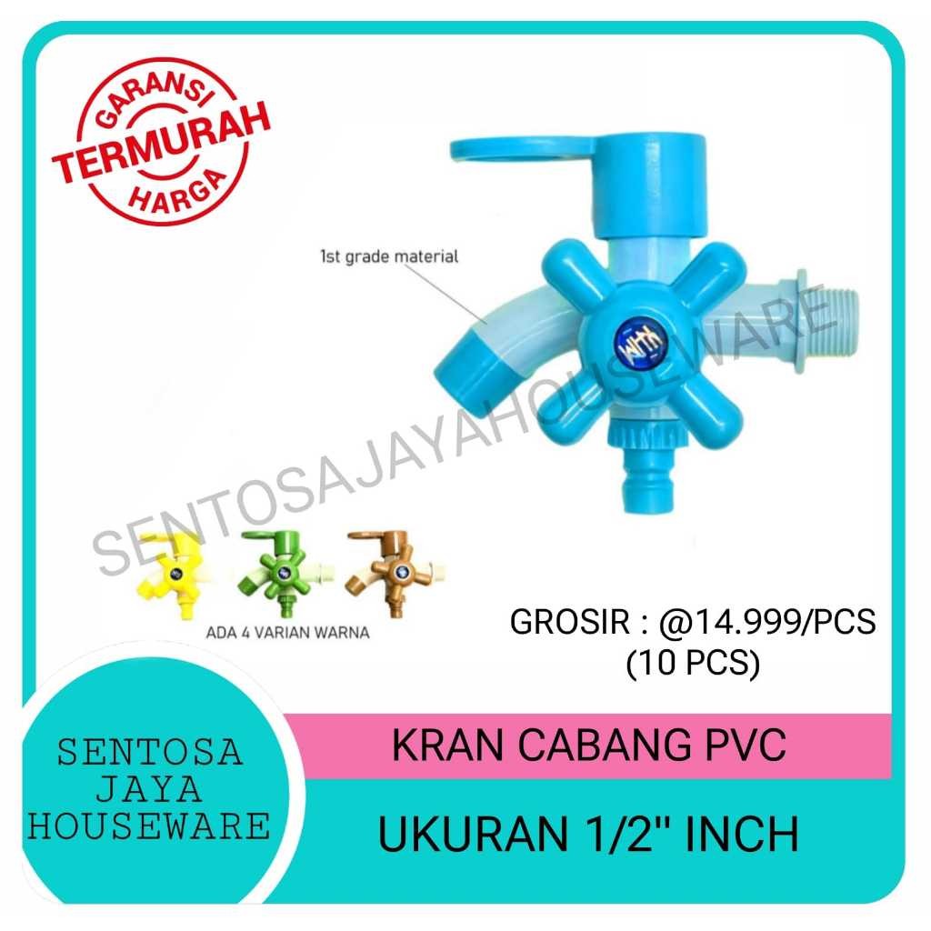 KRAN CABANG PVC / KRAN SHOWER MANDI PVC / KRAN MESIN CUCI PLASTIK PVC