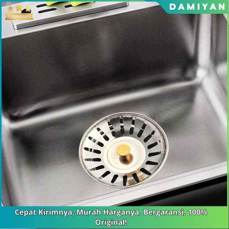 [DMY] Saringan Wastafel Diameter 7.8cm - Penutup Lubang Bak Cuci Piring - Filter Stainless Anti Bau
