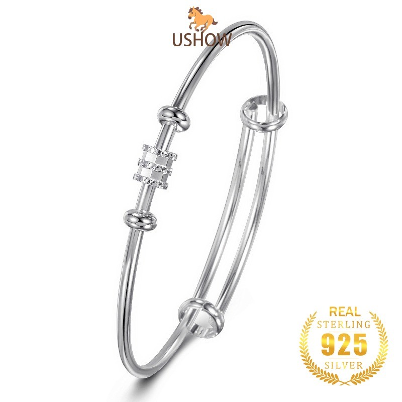 USHOW Gelang Fashion Versi Korea Perak S925 Untuk Wanita
