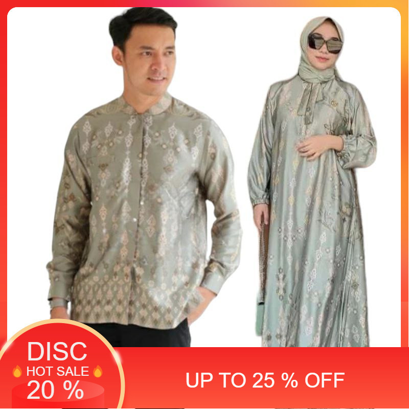 baju couple pasangan lebaran 2024 gamis couple pasangan baju batik pasangan suami istri dreslebaran 