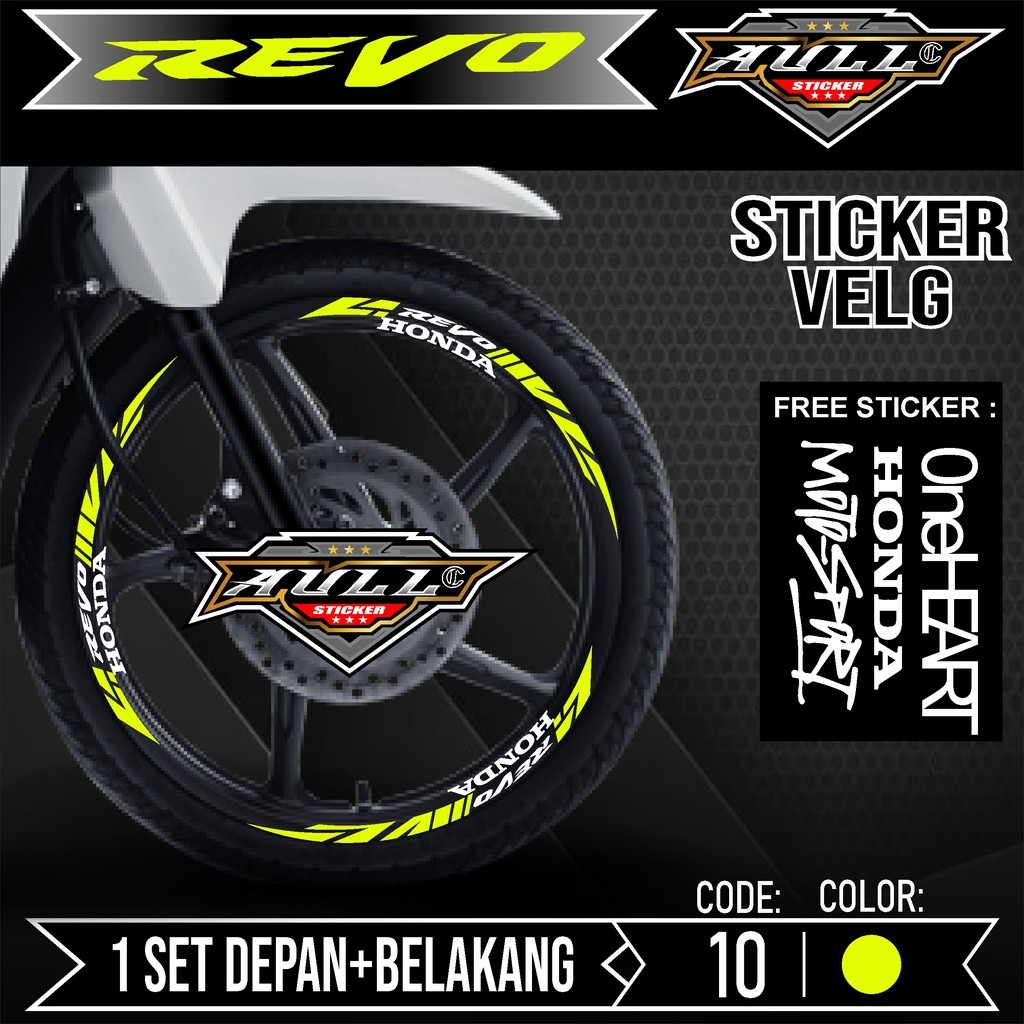 Stiker Cutting Velg REVO - Aksesoris Stiker Cutting Sticker List Velg Motor Honda REVO 110 Lis Pelek