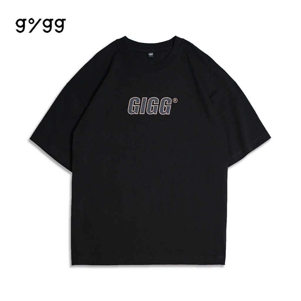 Gigg - Denim - Tshirt Oversize Pria - Cotton Combed 16's - Kaos Oversized Hitam Cowok - Baju Cowo