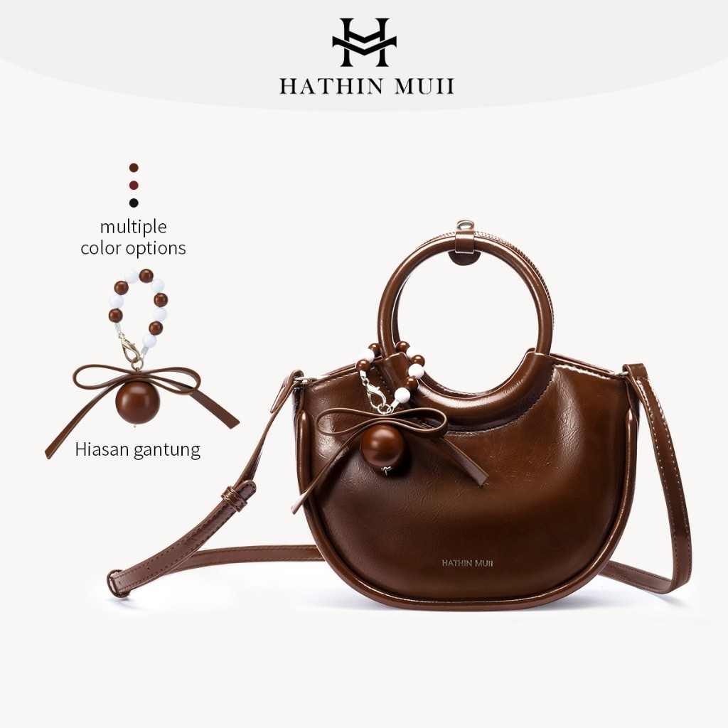 RASTSHOP HathinMuii - [Elva bag] Tas Wanita Selempang Fashion Handbag Sling Bag halfmoon Shoulder Ba