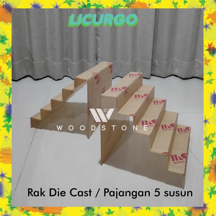 Akrilik Die Cast Tempat Pajangan Figur Rak Hotwheels Stand Gundam - 3 Tingkat