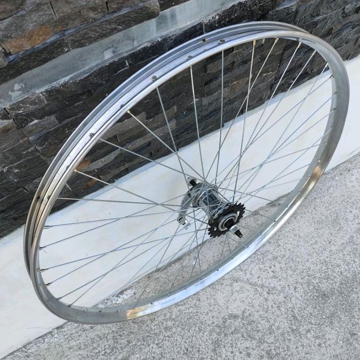 RODA JADI SEPEDA ONTHEL VELG ARAYA 28 JAWA JOWO UNTA UNTO WHEELSET ONTEL DEPAN BELAKANG CHROME KROM 