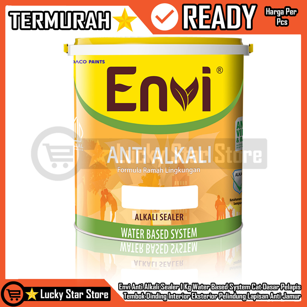 Envi Anti Alkali Sealer 1 Kg Water Based System Cat Dasar Pelapis Tembok Dinding Interior Eksterior 
