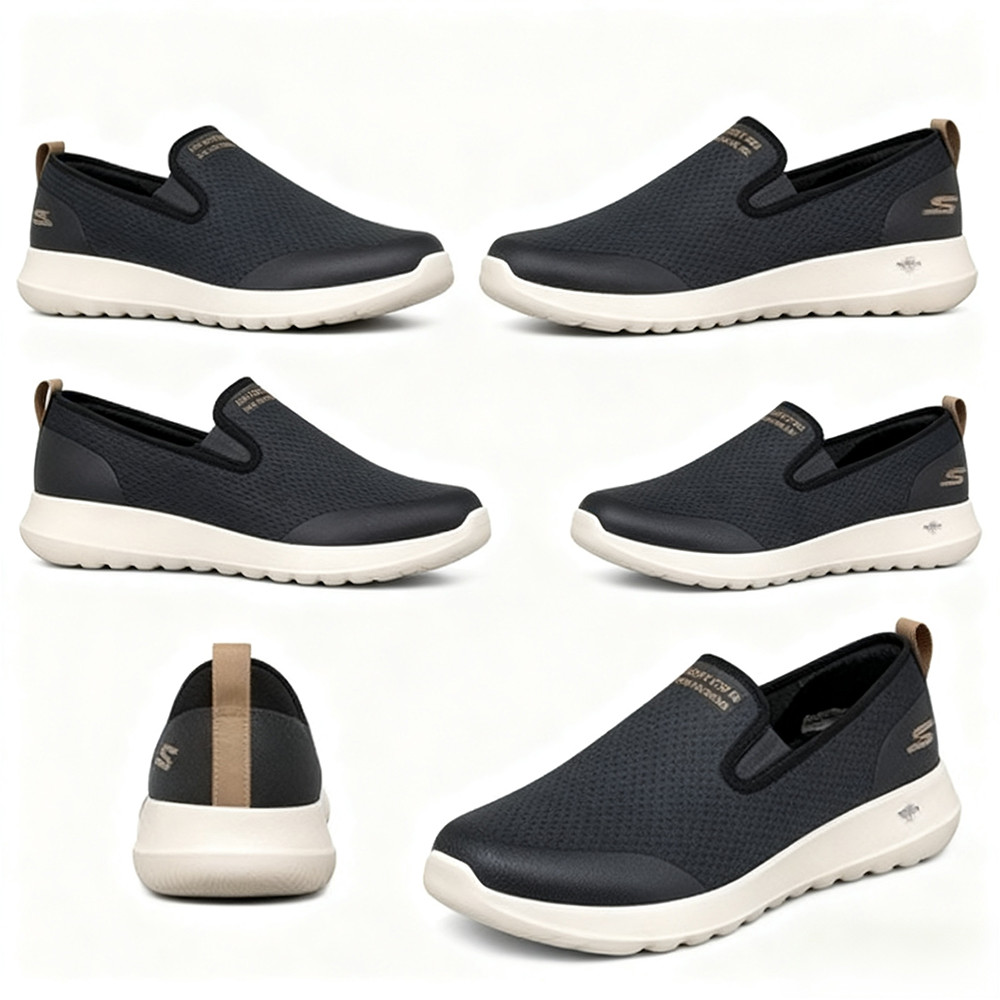 Sepatu casual ske cheris kasua sepatu pria hitam slip on cowok rajut pria shoes