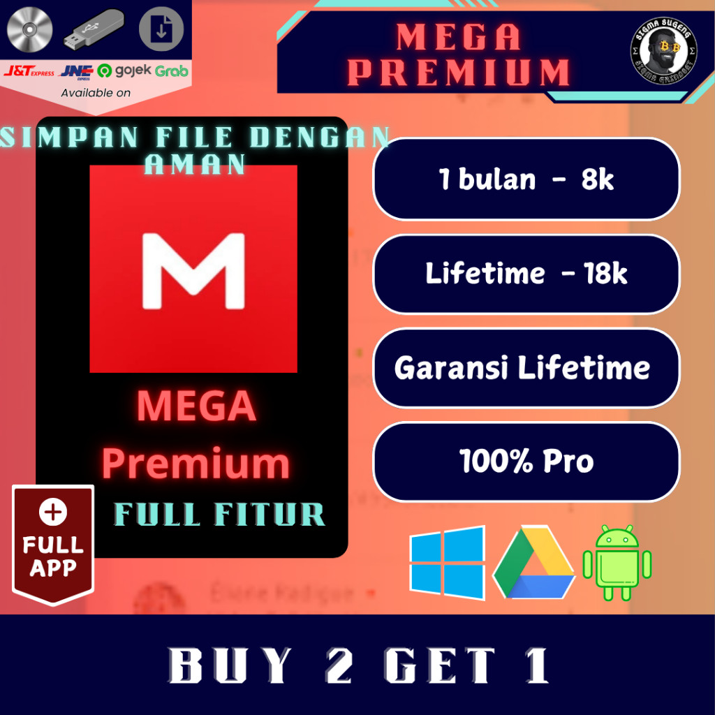 SSS - MEGA Premium Simpan File Aman Privasi Terbaik murah termurah akun sendiri bergaransi for andro
