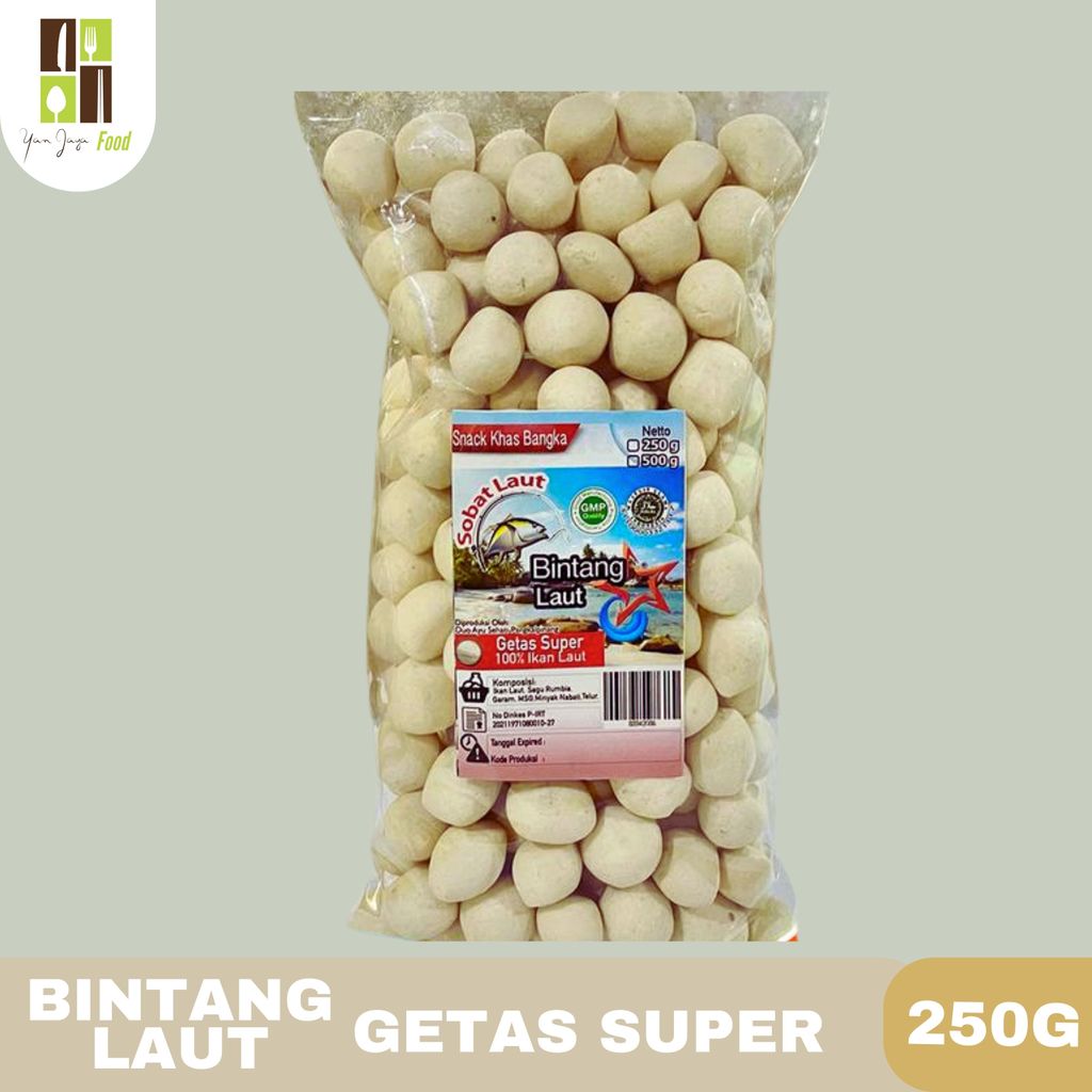 Bintang Laut Getas Super 250g / Kerupuk Getas / Sanck Khas Bangka / Sobat Laut (Sikok)