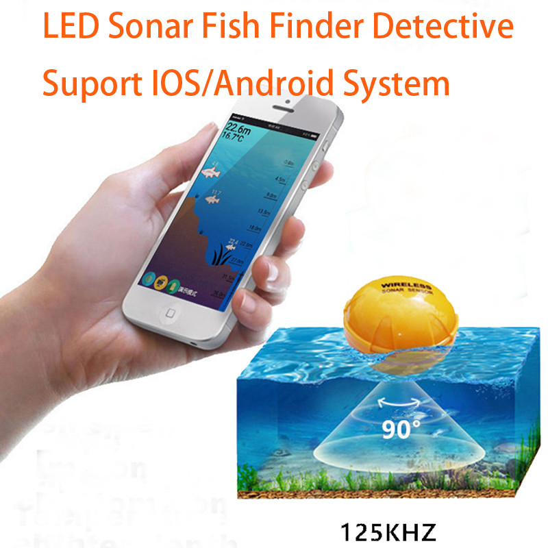 Fish Finder for Mobile phone,Wireless Sonar Detective,Depth Sea Lake Fish Detect, iOS Android App, S