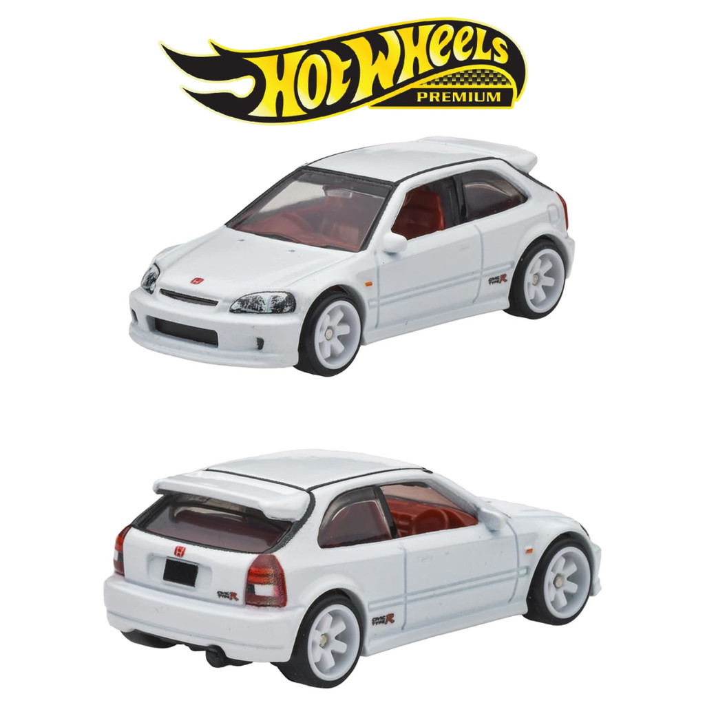 Hot Wheels Premium New Loose Honda Civic Type R EK9 Putih Balap From Diorama