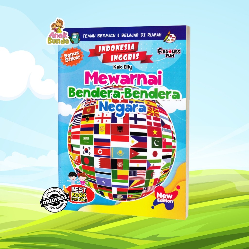 Buku Mewarnai Bendera Bendera Negara